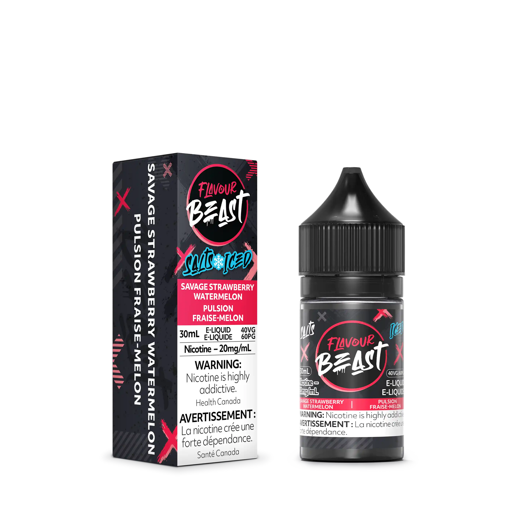 Savage Strawberry Watermelon Iced by Flavour Beast Salt