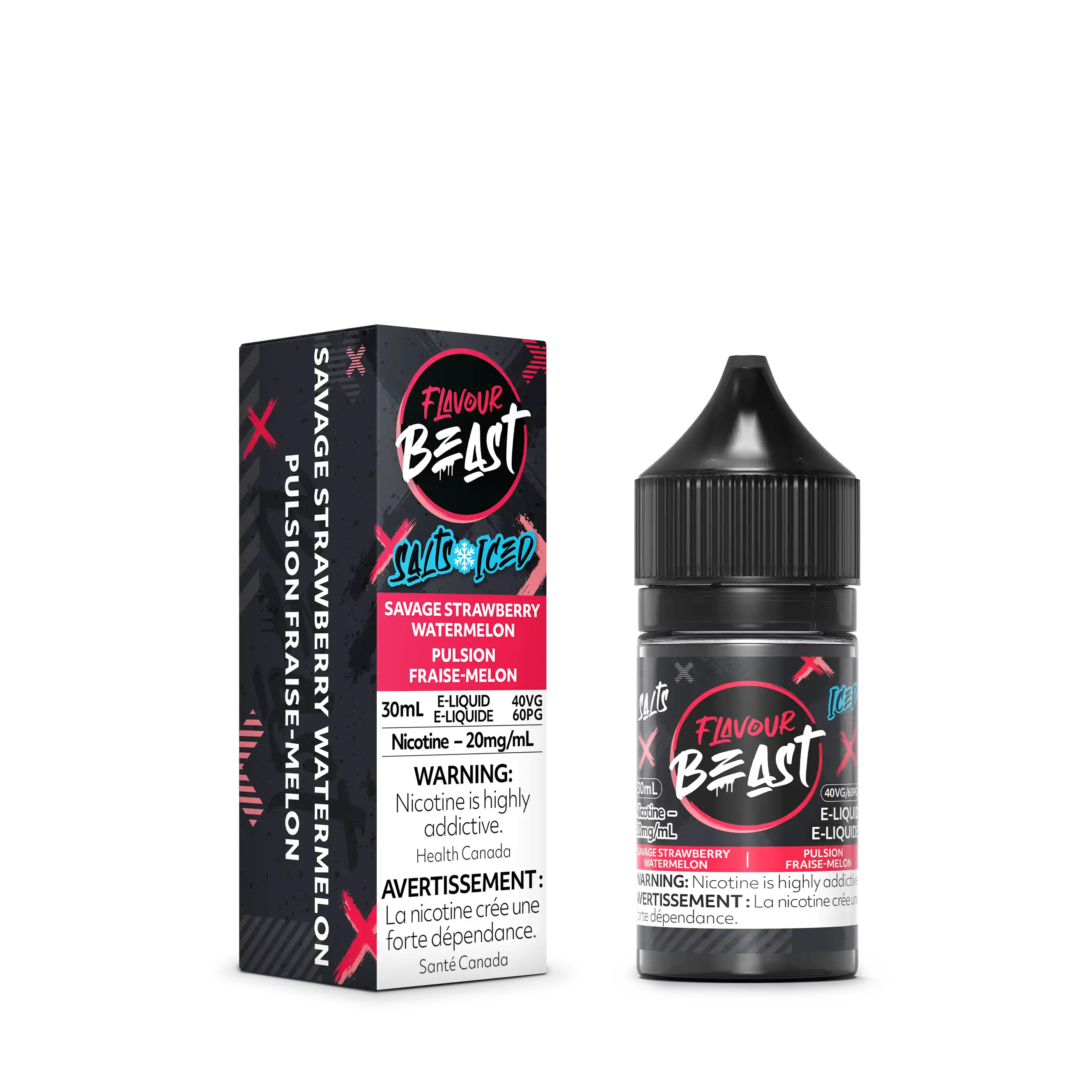Savage Strawberry Watermelon Iced by Flavour Beast Salt