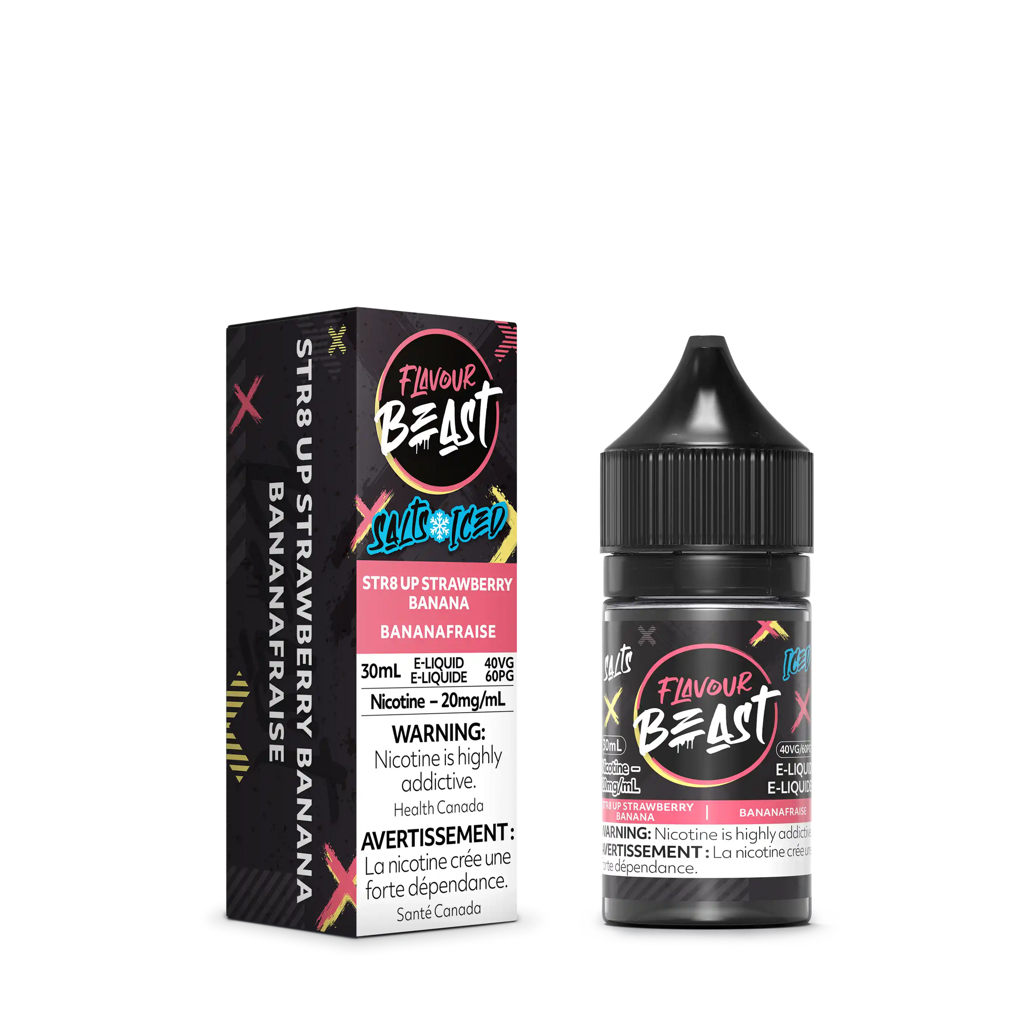 STR8 Up Strawberry Banana Iced by Flavour Beast Salt