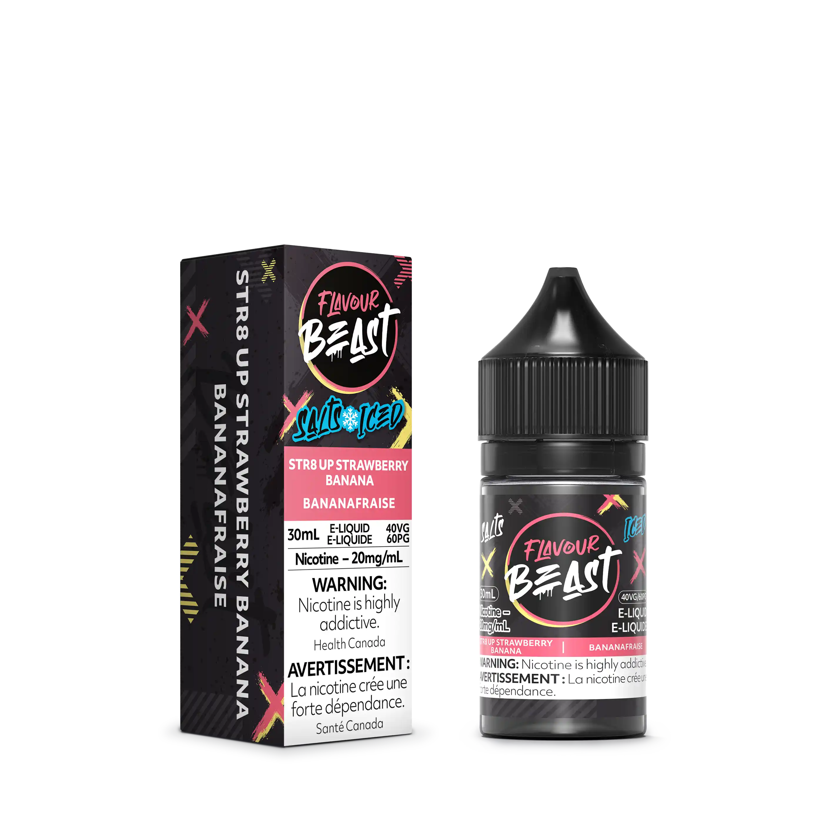 STR8 Up Strawberry Banana Iced by Flavour Beast Salt