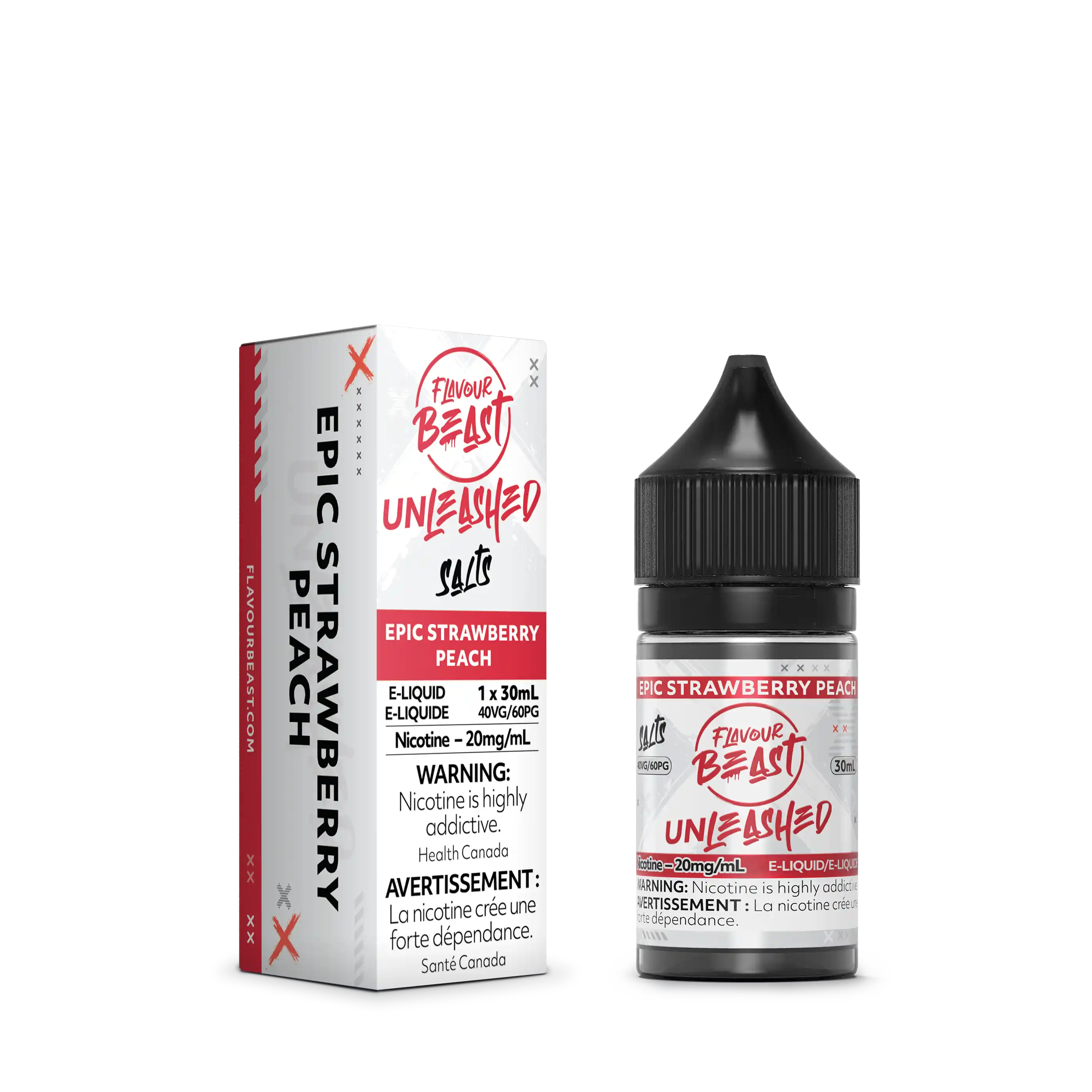 Epic Strawberry Peach by Flavour Beast Unleashed Salt