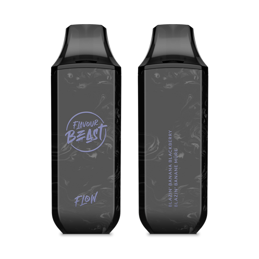 Flavour Beast Flow - Disposable E-Cig (4k/5k Puffs) - Blazing Banana Blackberry Iced / 20mg