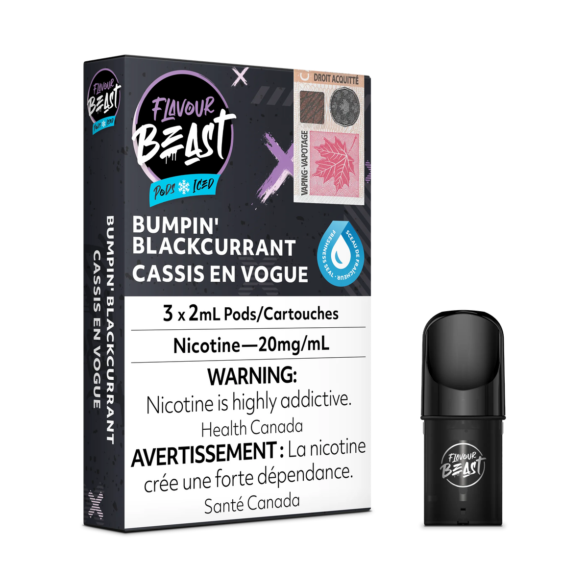 Flavour Beast Flow Pods - Bumpin' Blackcurrant Iced