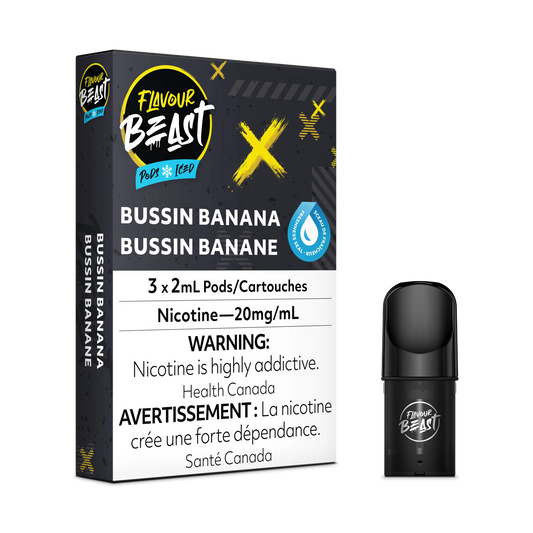 Flavour Beast Flow Pods - Bussin' Banana Iced