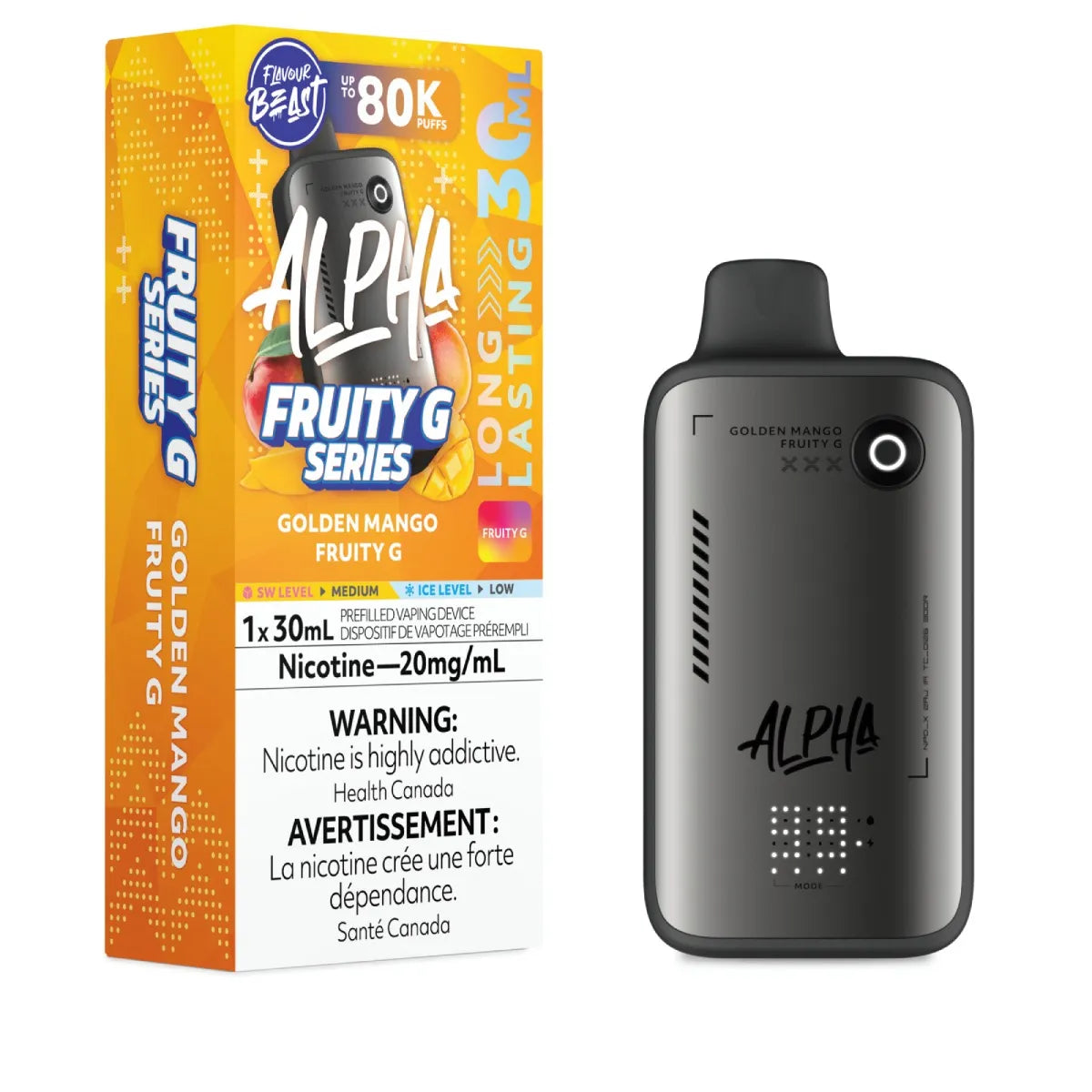 Flavour Beast Alpha Disposable - Golden Mango Fruity G