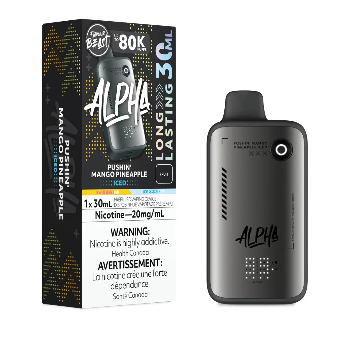 Flavour Beast Alpha Disposable - Pushin' Mango Pineapple Iced