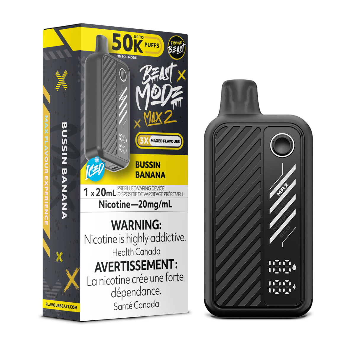 Flavour Beast Beast Mode Max 2 Disposable - Bussin Banana