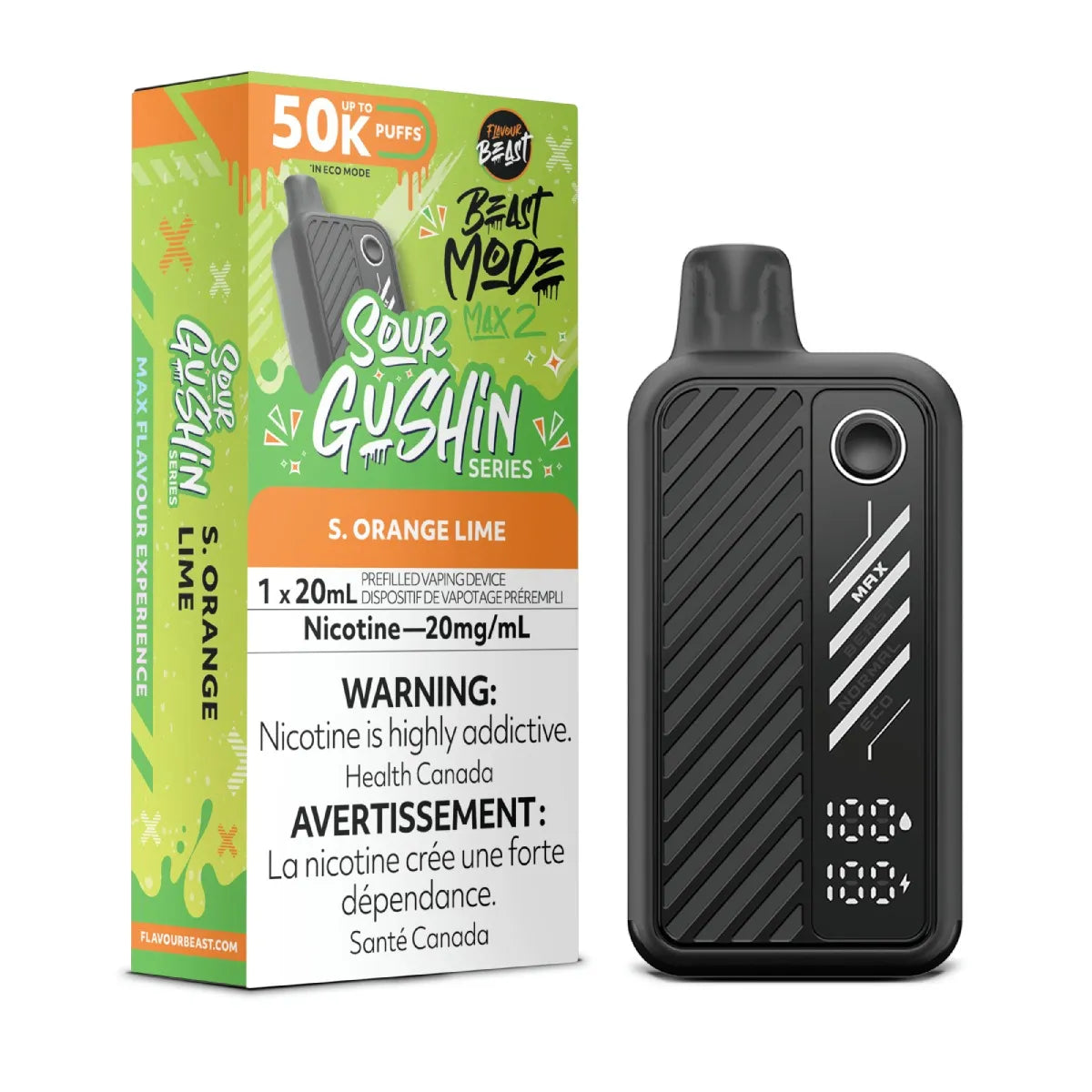 Flavour Beast Beast Mode Max 2 - Sour Gushin S. Orange Lime