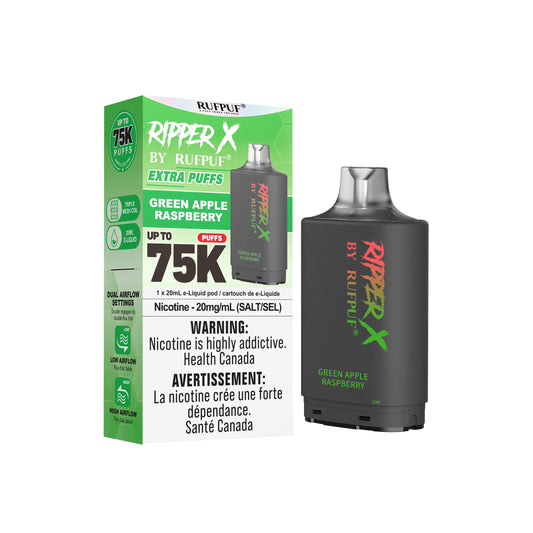 Green Apple Raspberry Rufpuf Ripper X Pods 75K