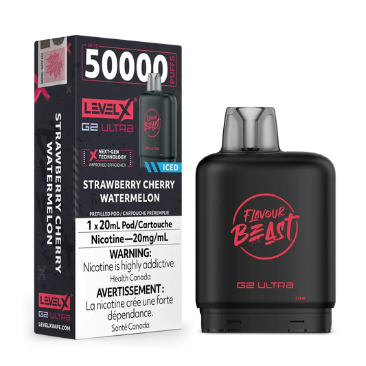 Strawberry Cherry Watermelon Iced by Level X Flavour Beast G2 Ultra 50K