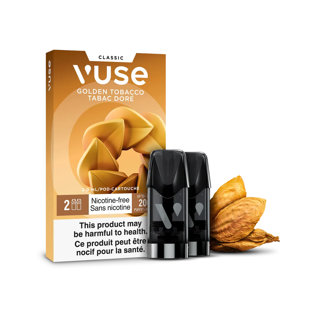 Golden Tobacco Zero Nic Vuse Pods Classic