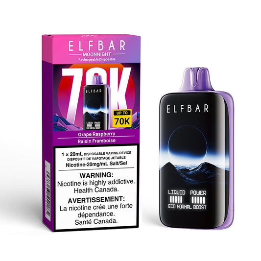Grape Raspberry Elf Bar Moonight - Disposable 70K