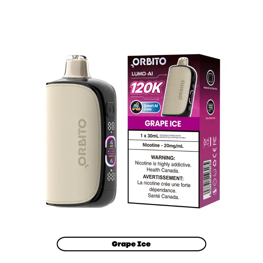 30ml disposable vape Grape Ice Orbito Lumo AI - 120K Brand_Cigara Originals Color:Blue/Pink Thermal Vaporesso Lux X Pods