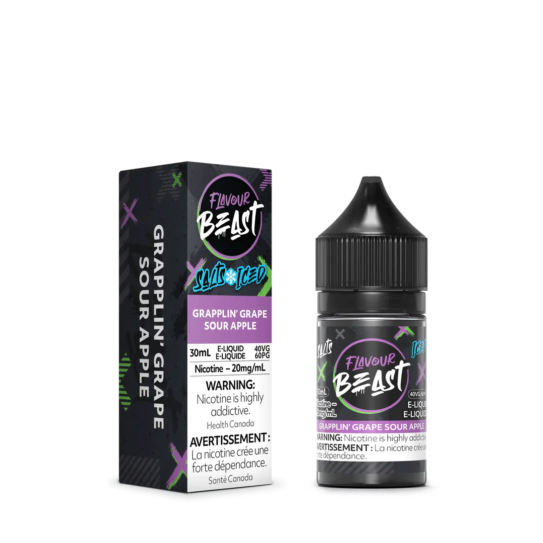 Grapplin' Grape Sour Apple Iced by Flavour Beast Salt
