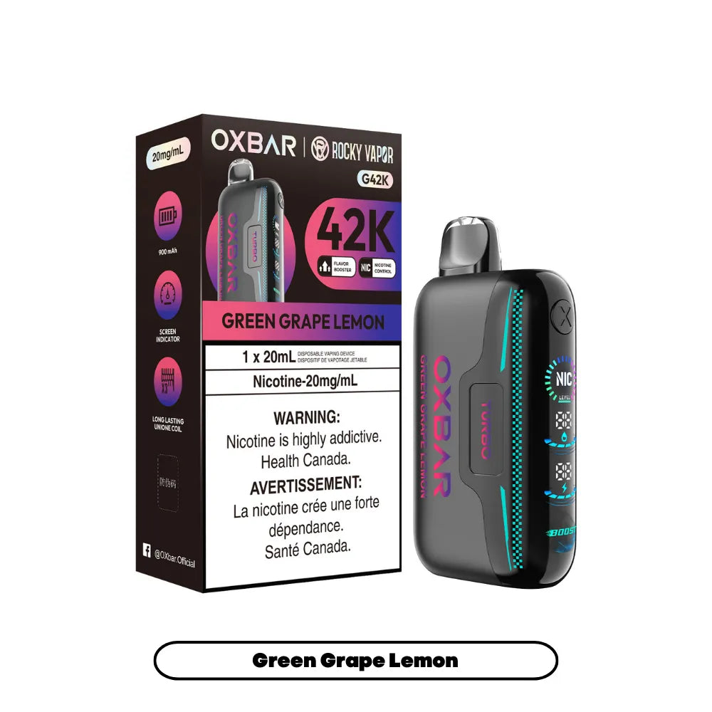 Green Grape Lemon Oxbar G42K - Disposable 42K by OXBAR