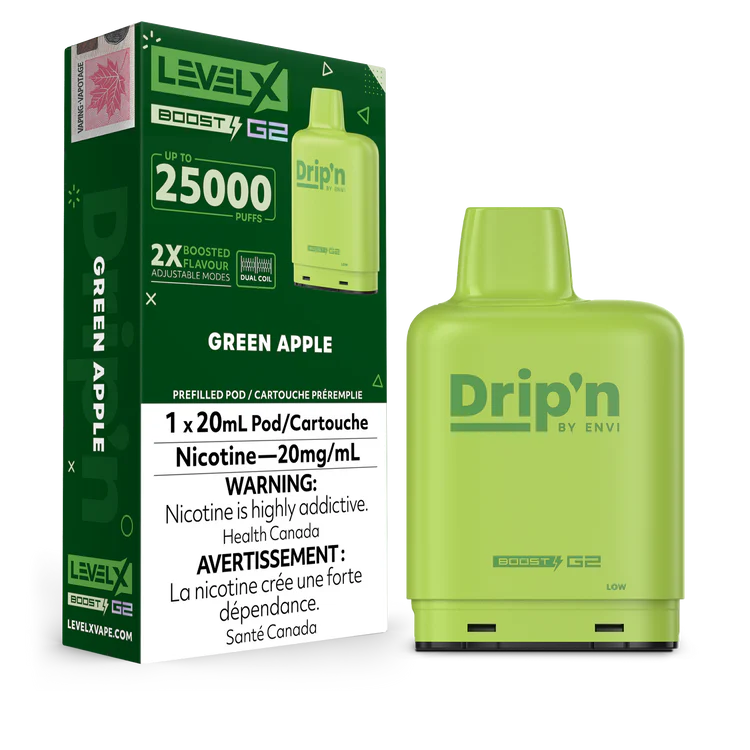 Green Apple by Level X Drip'n G2 Boost 25K
