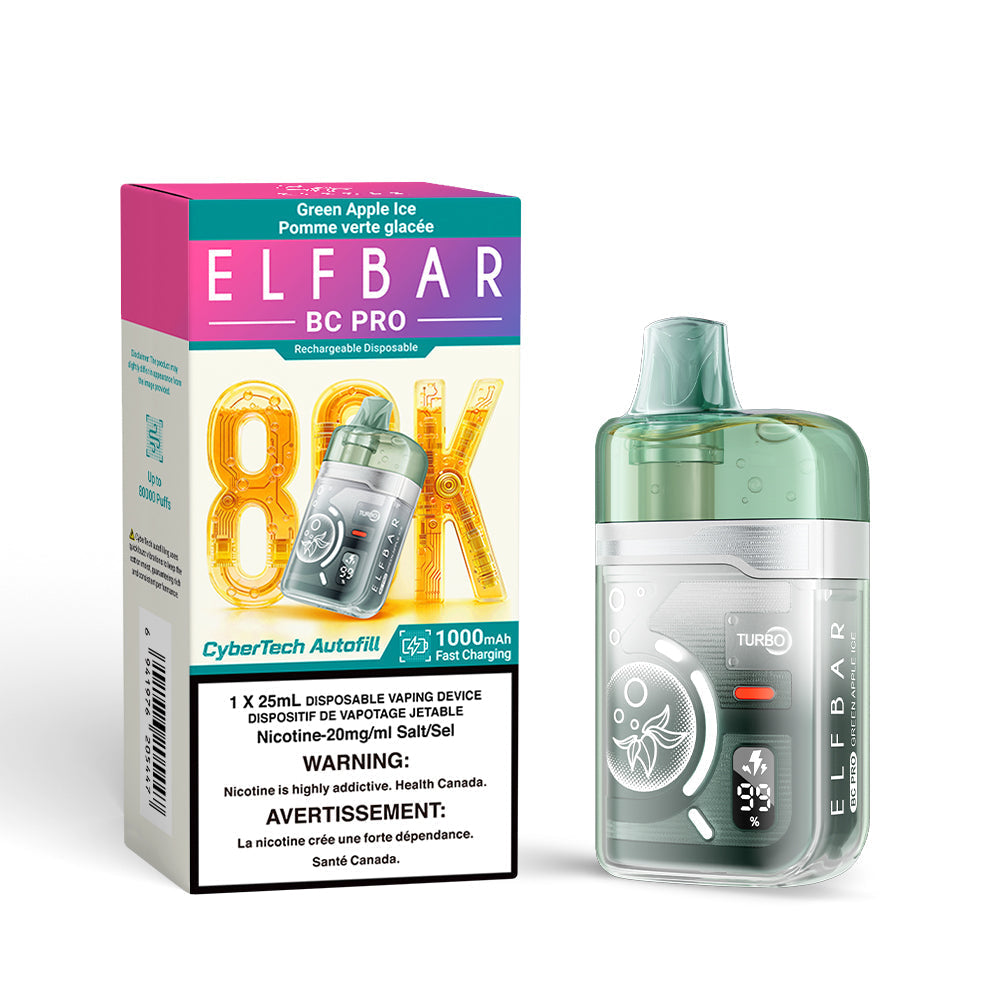Green Apple Ice Elf Bar BC PRO - Disposable 80K by ELFBAR