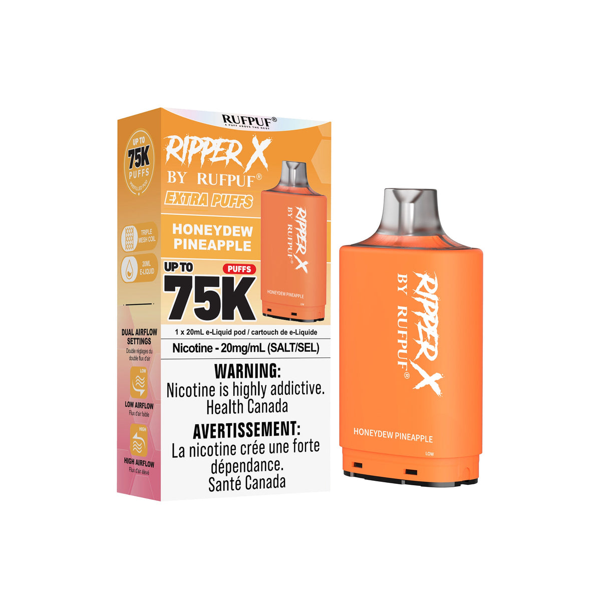 Honeydew pineapple Rufpuf Ripper X Pods 75K