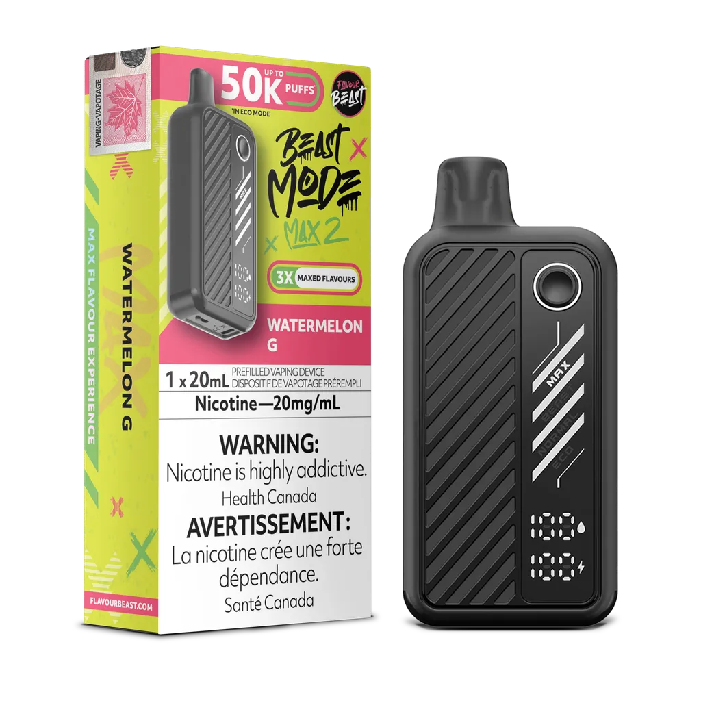 Watermelon G Flavour Beast Mode Max 2 - Disposable 50K by FLAVOUR BEAST