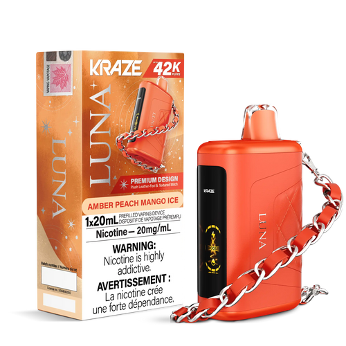 Amber Peach Mango Ice Kraze Luna - Disposable 42K by KRAZE