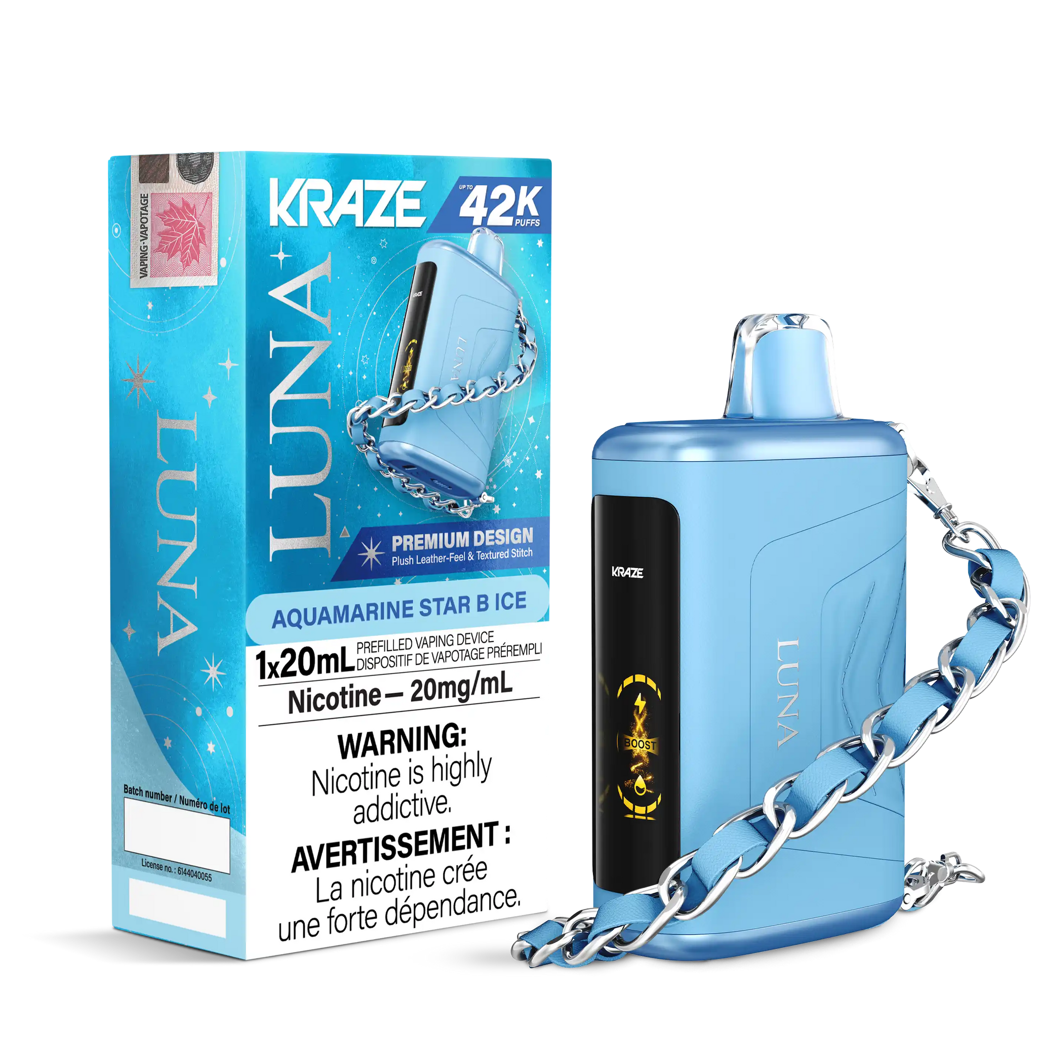 Aquamarine Star B Ice Kraze Luna - Disposable 42K