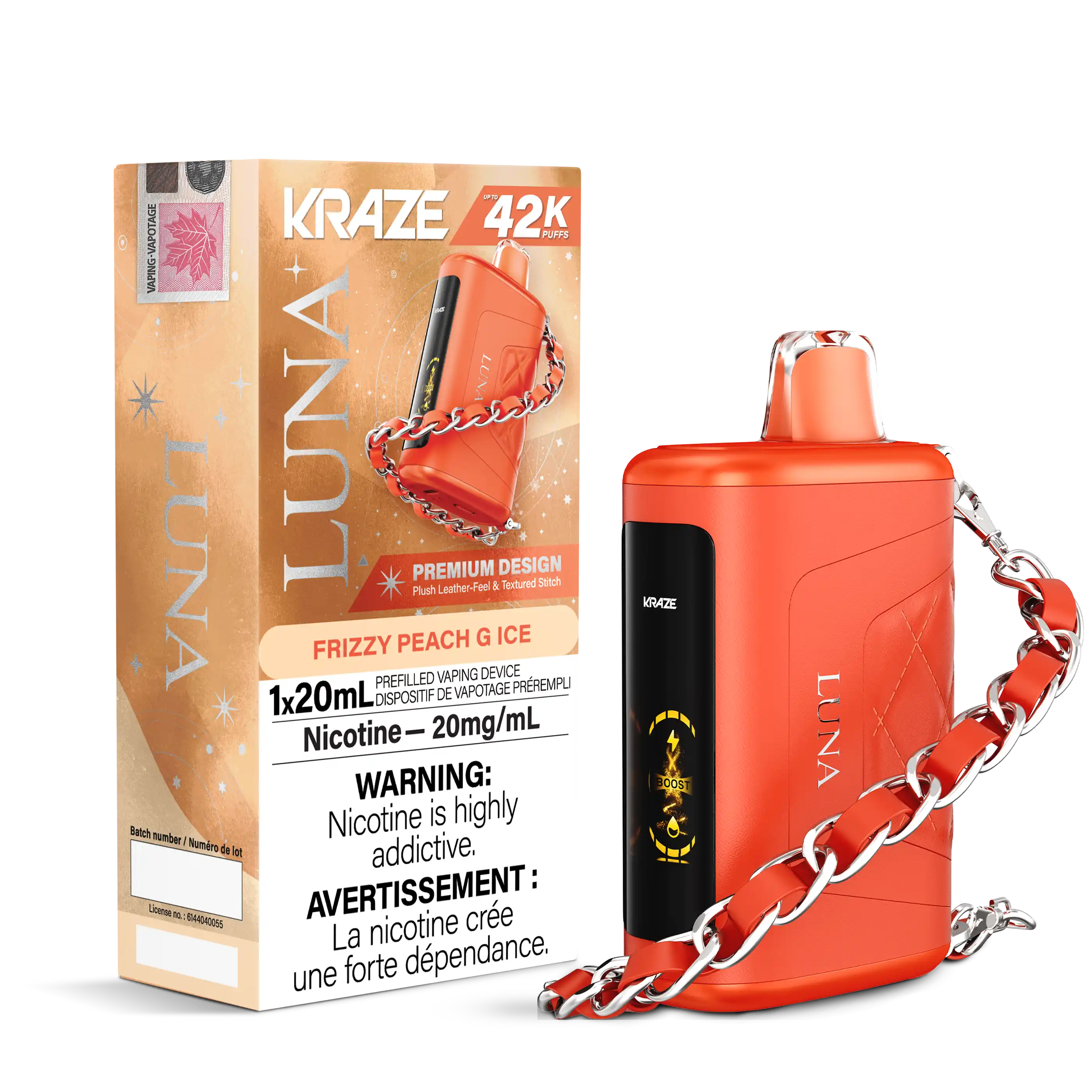 Frizzy Peach G Ice Kraze Luna - Disposable 42K
