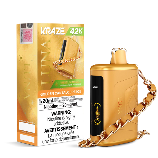 Golden Cantaloupe Ice Kraze Luna - Disposable 42K by KRAZE
