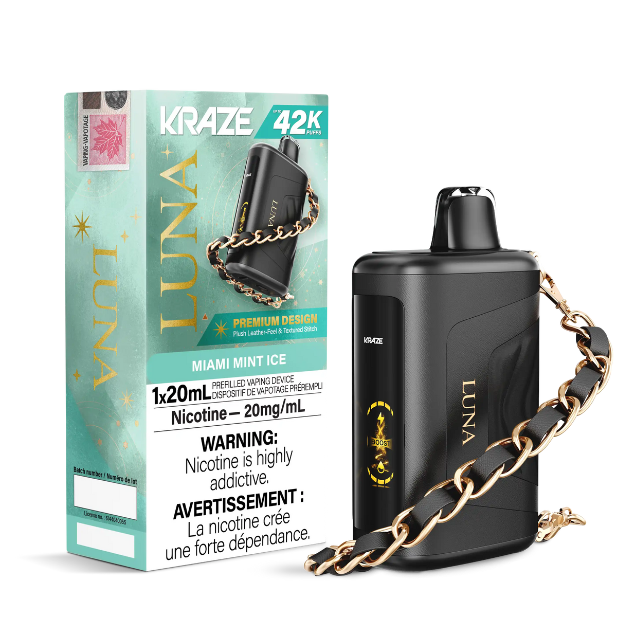 Miami Mint Ice Kraze Luna - Disposable 42K by KRAZE