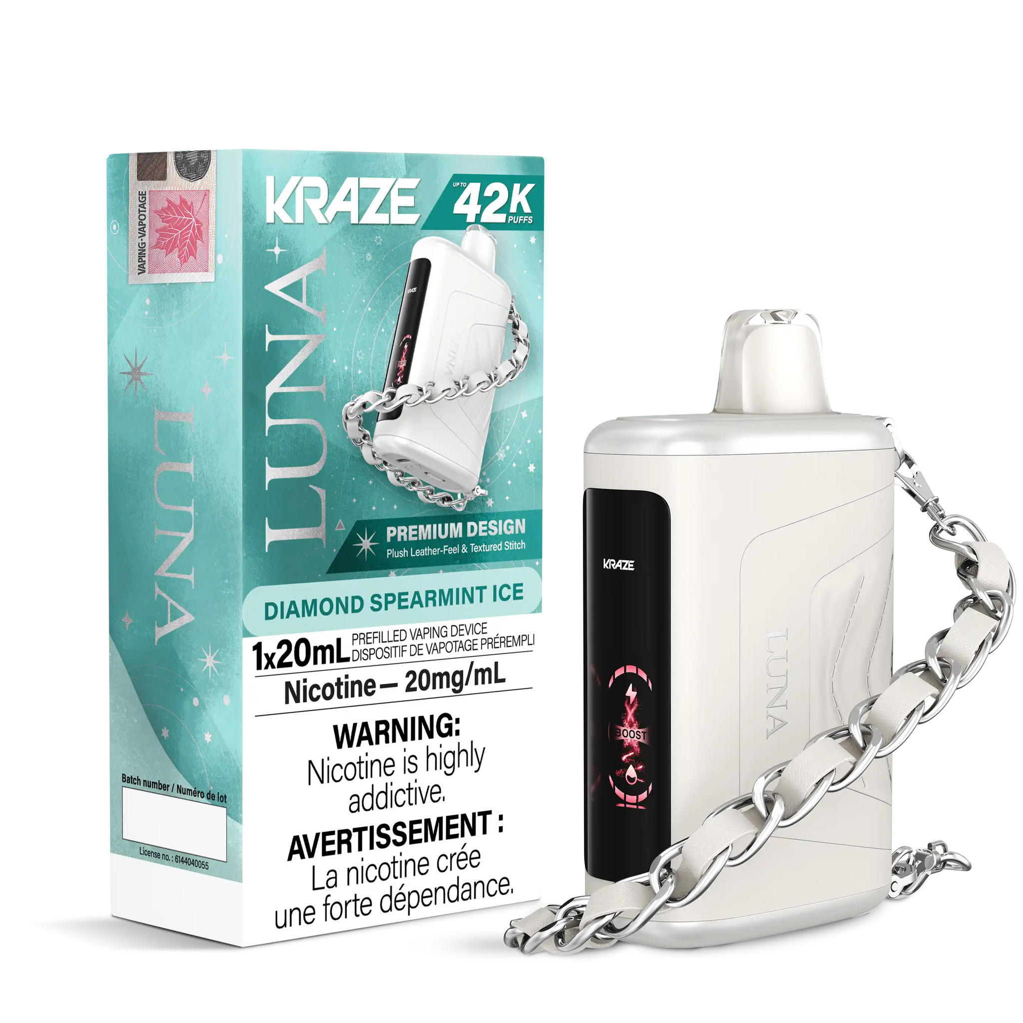 Diamond Spearmint Ice Kraze Luna - Disposable 42K