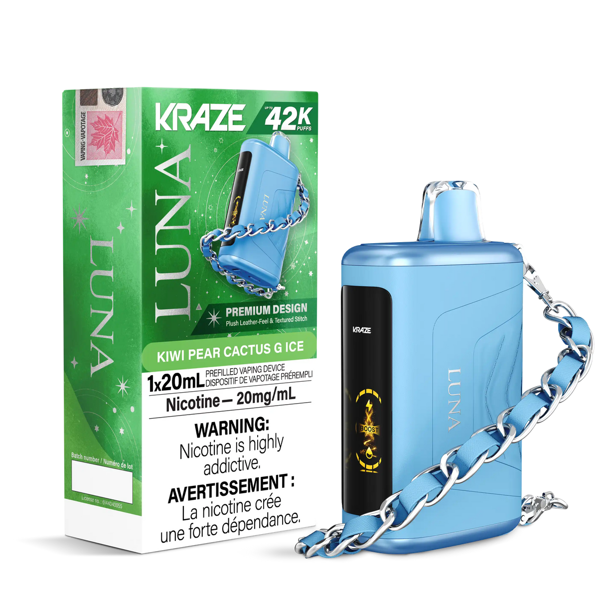 Kiwi Pear Cactus G Ice Kraze Luna - Disposable 42K by KRAZE