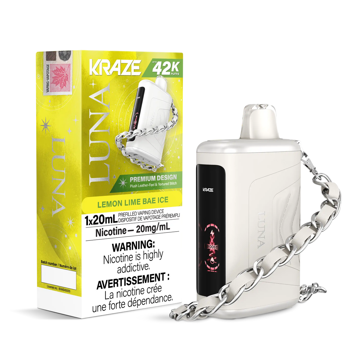 Lemon Lime Bae Ice Kraze Luna - Disposable 42K by KRAZE