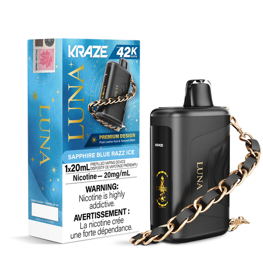 Sapphire Blue Razz Ice Kraze Luna - Disposable 42K