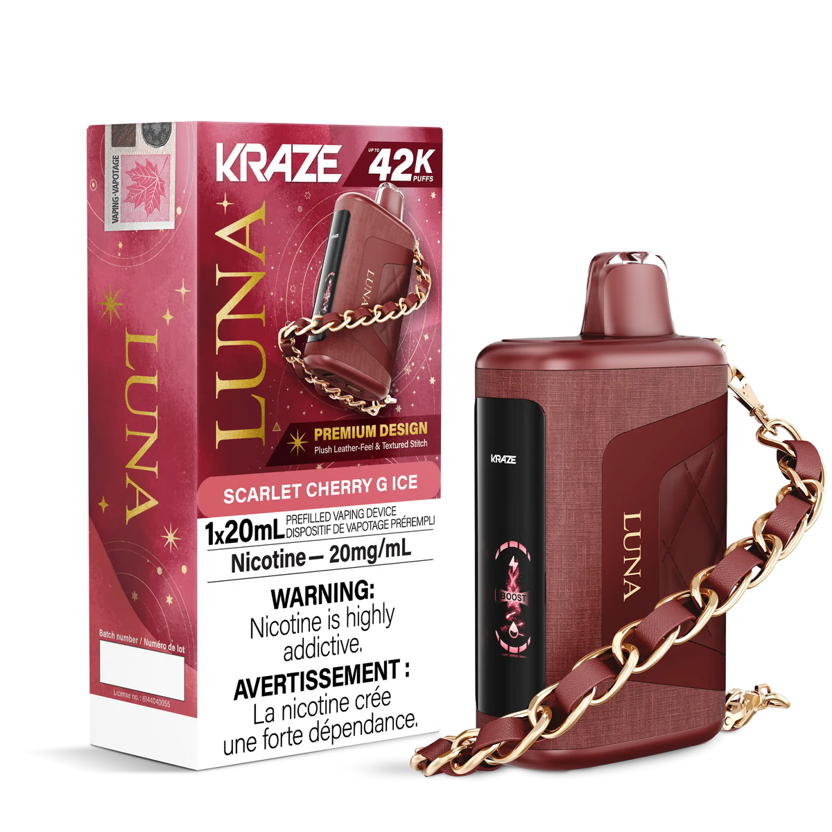 Scarlet Cherry G Ice Kraze Luna - Disposable 42K