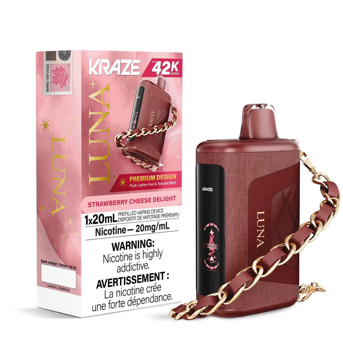 Strawberry Cheese Delight Kraze Luna - Disposable 42K