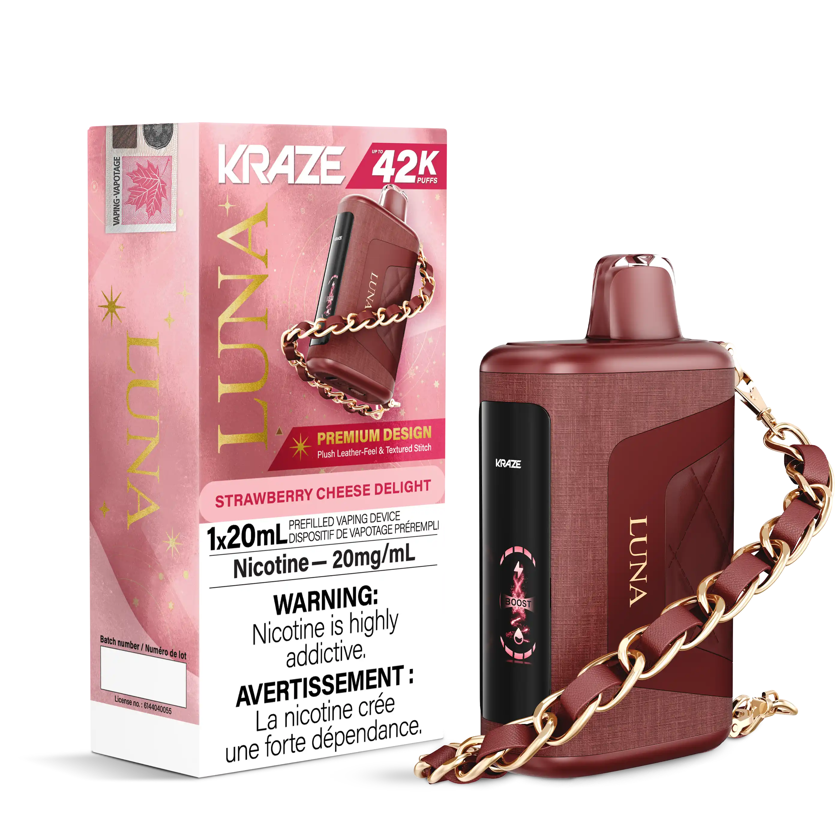 Strawberry Cheese Delight Kraze Luna - Disposable 42K by KRAZE
