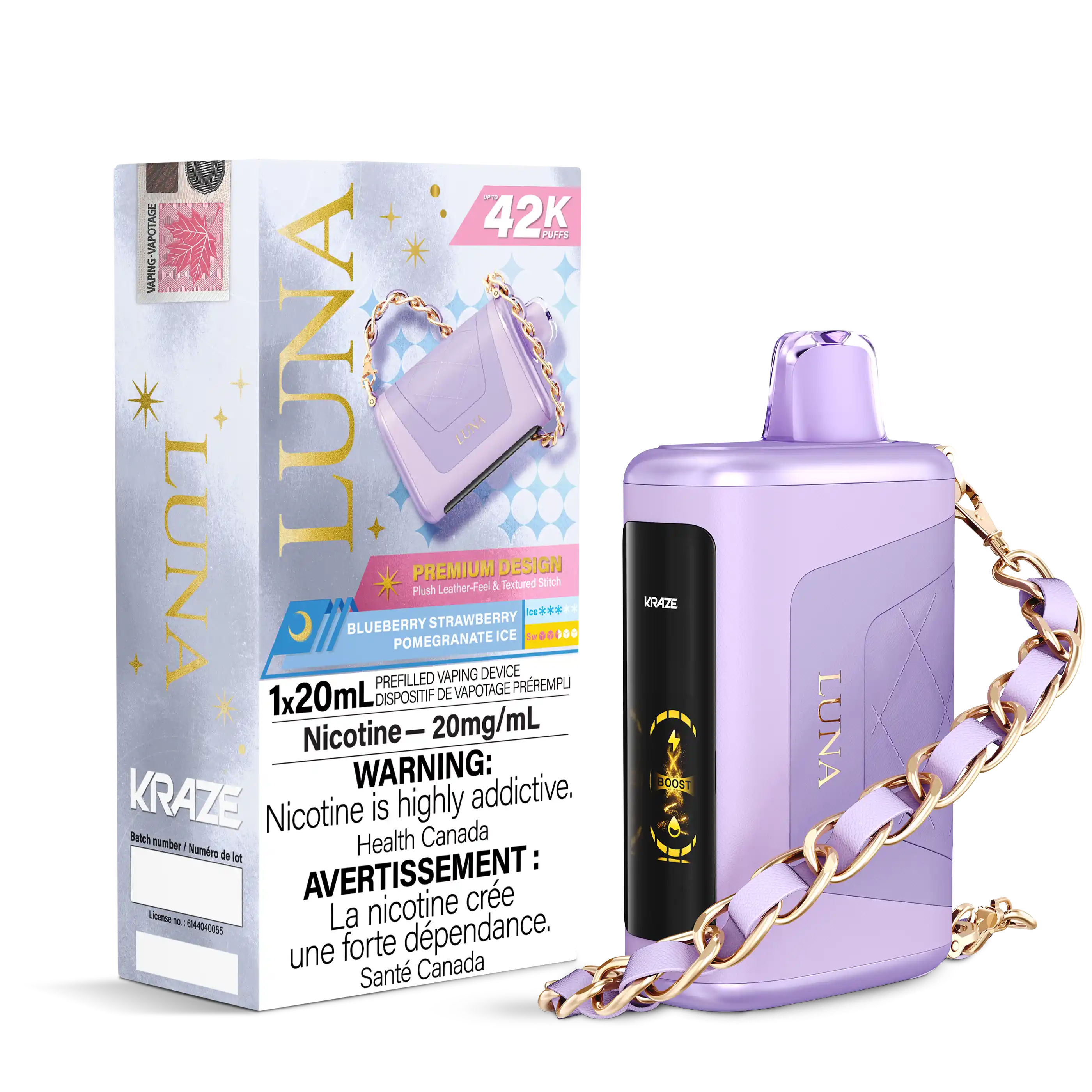 Blueberry Strawberry Pomegranate Ice Kraze Luna - Disposable 42K