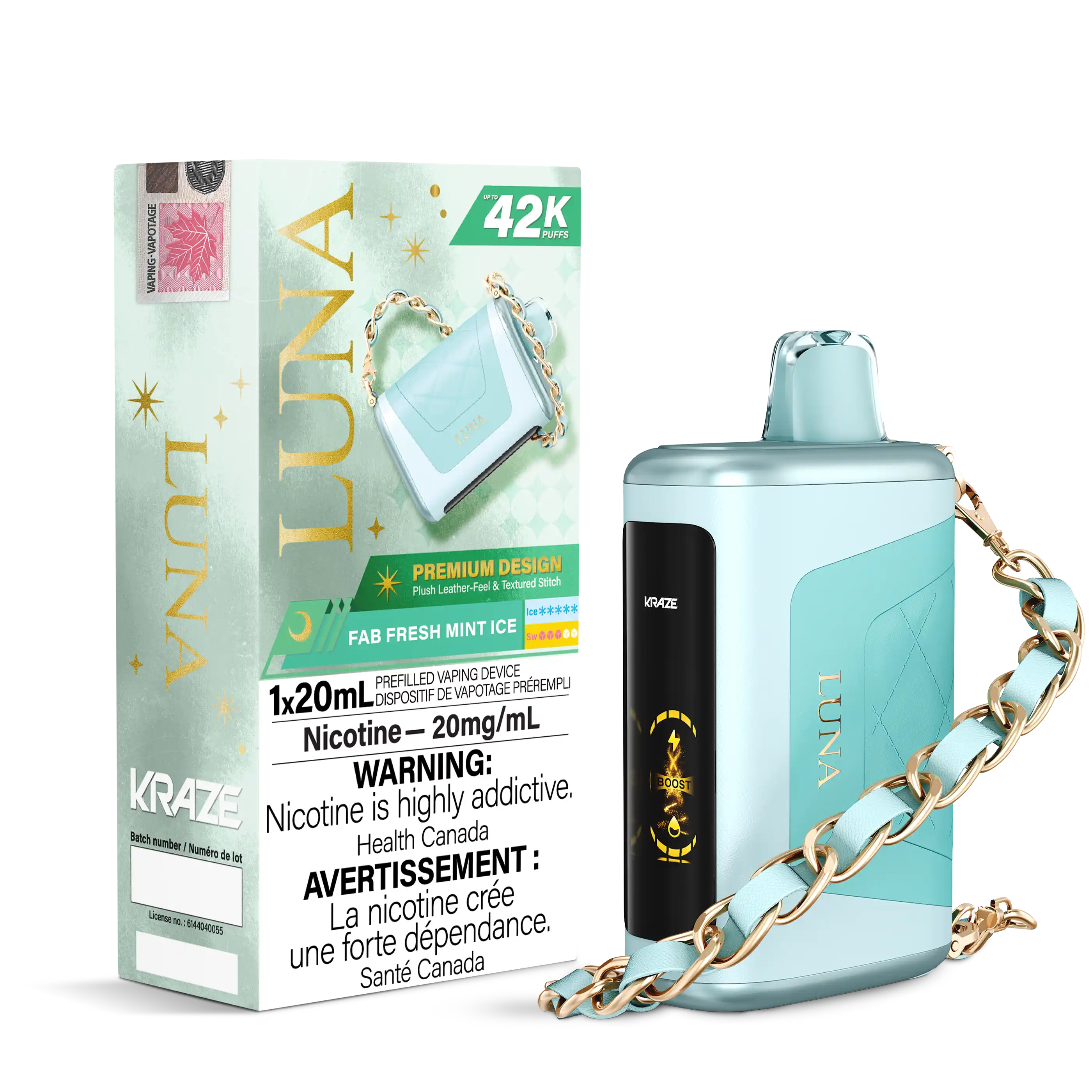 Fab Fresh Mint Ice Kraze Luna - Disposable 42K