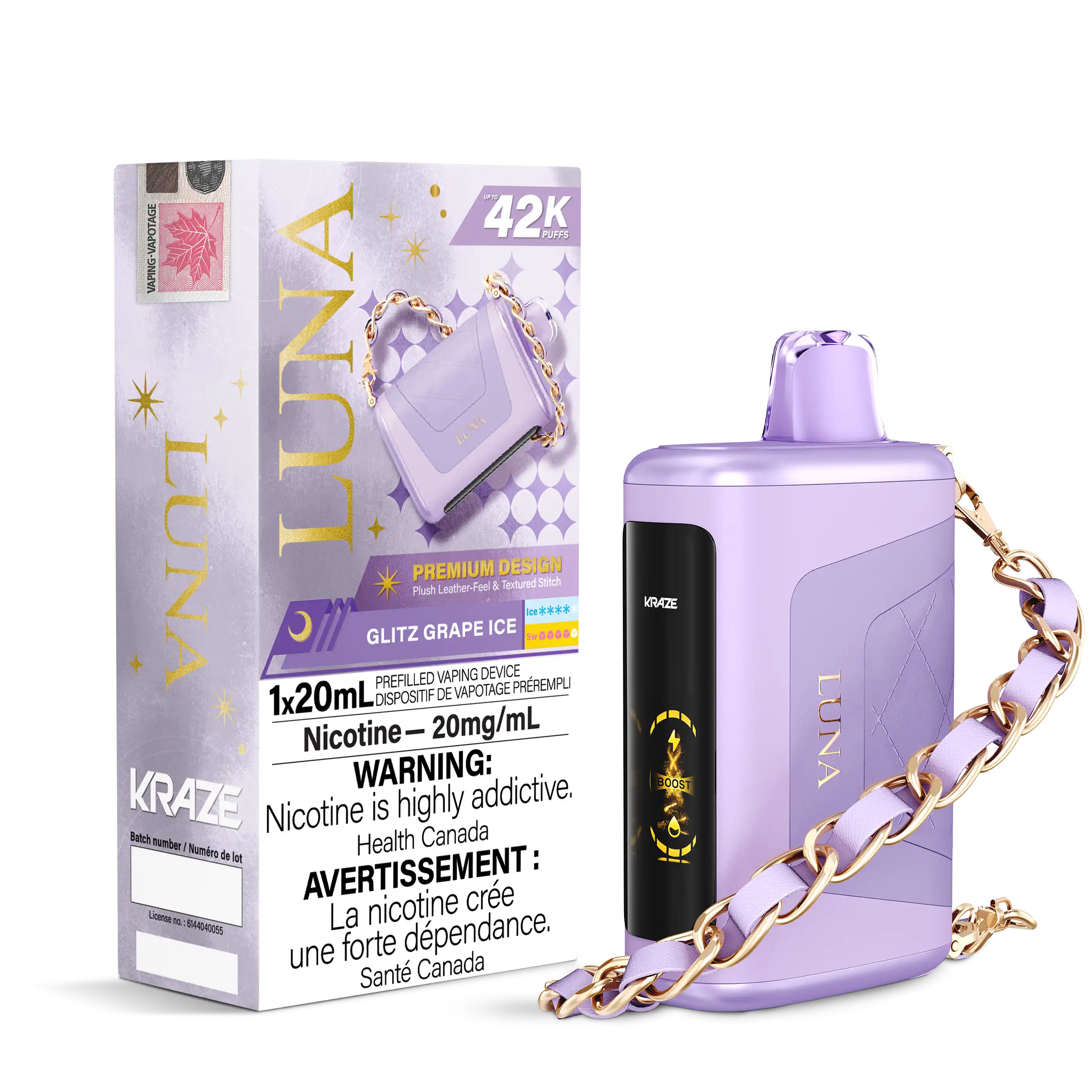 Glitz Grape Ice Kraze Luna - Disposable 42K
