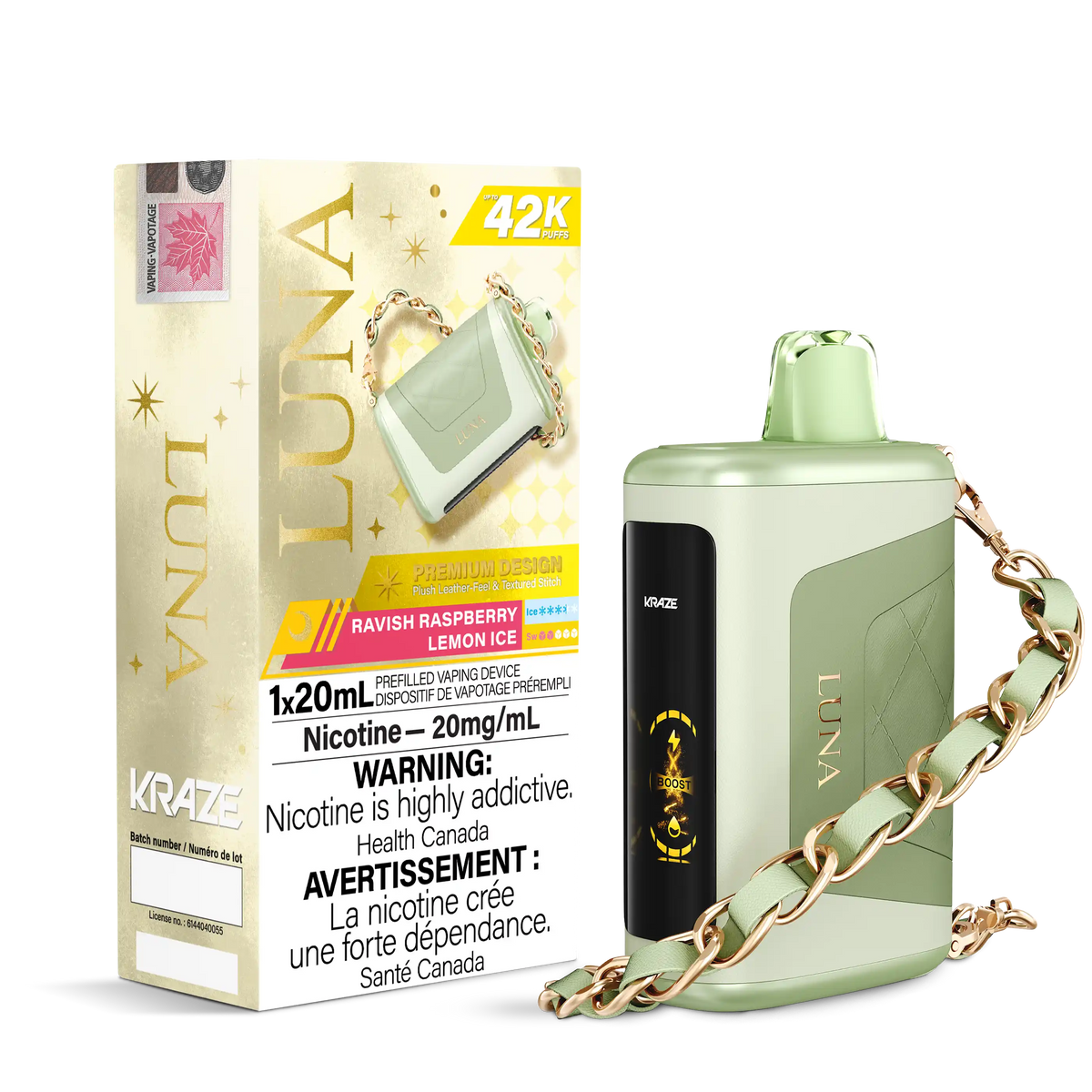 Ravish Raspberry Lemon Ice Kraze Luna - Disposable 42K by KRAZE
