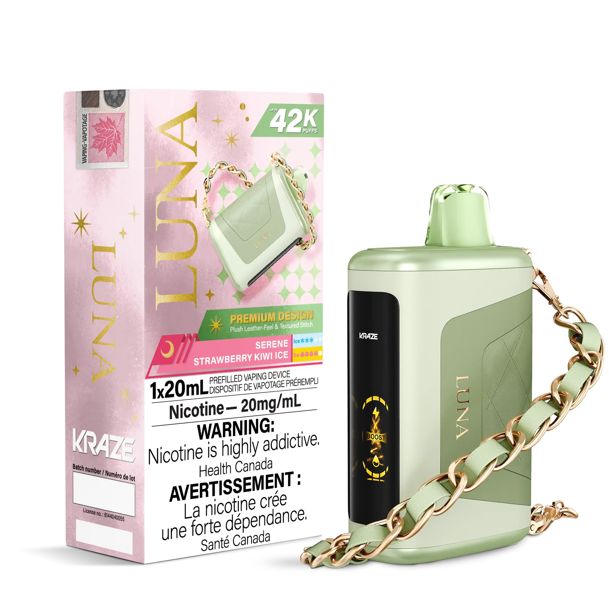 Serene Strawberry Kiwi Ice Kraze Luna - Disposable 42K