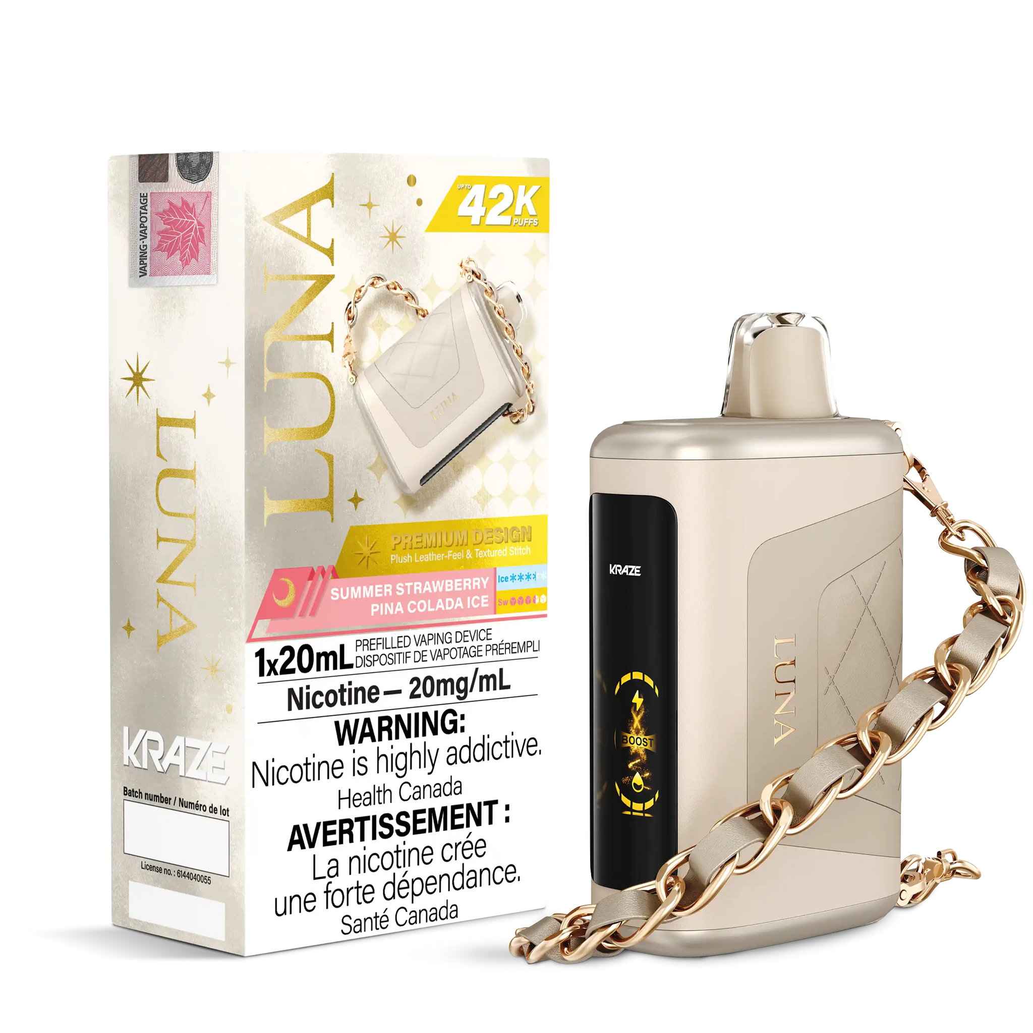 Summer Strawberry Pina Colada Ice Kraze Luna - Disposable 42K