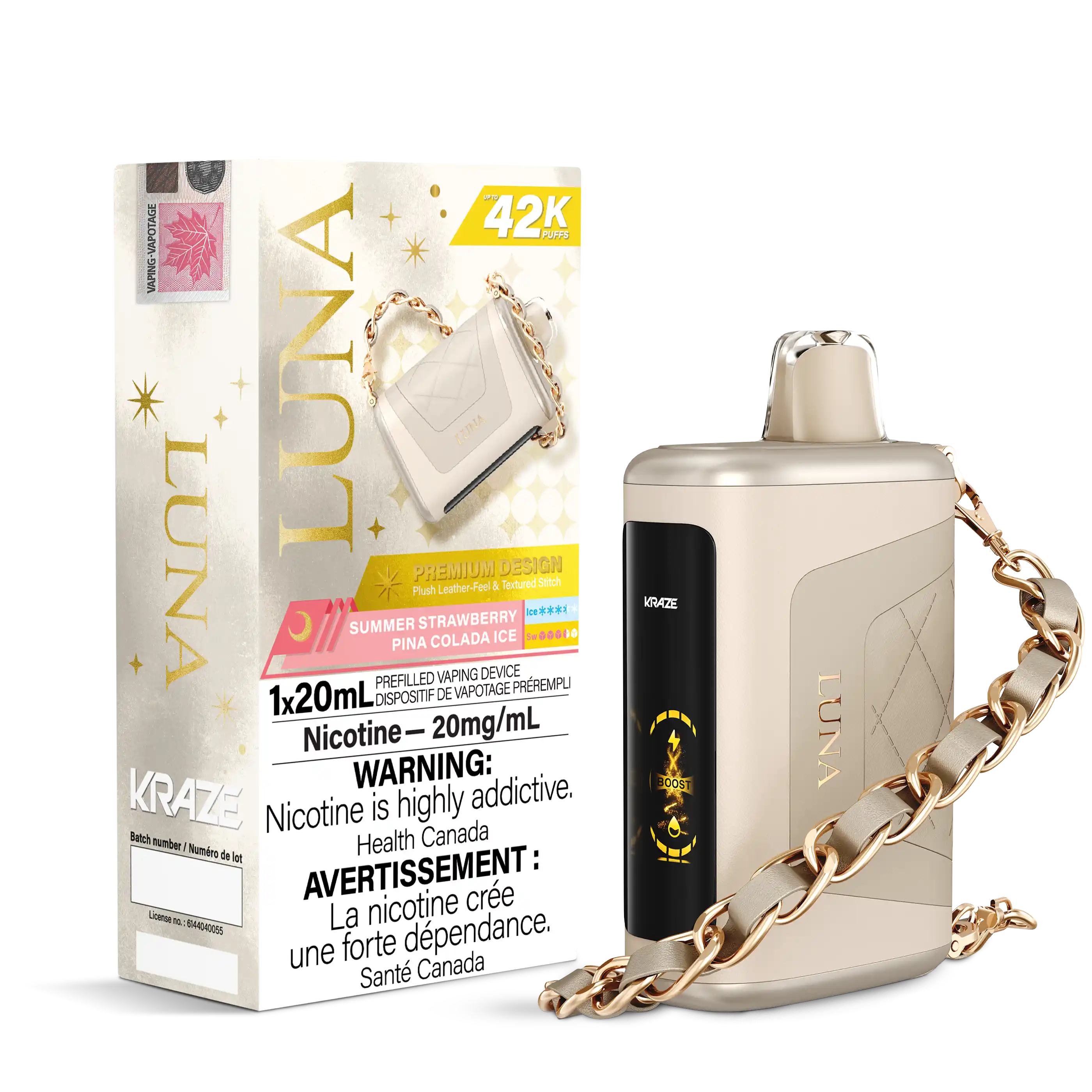 Summer Strawberry Pina Colada Ice Kraze Luna - Disposable 42K
