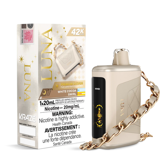 White Cocoa Swirl Kraze Luna - Disposable 42K