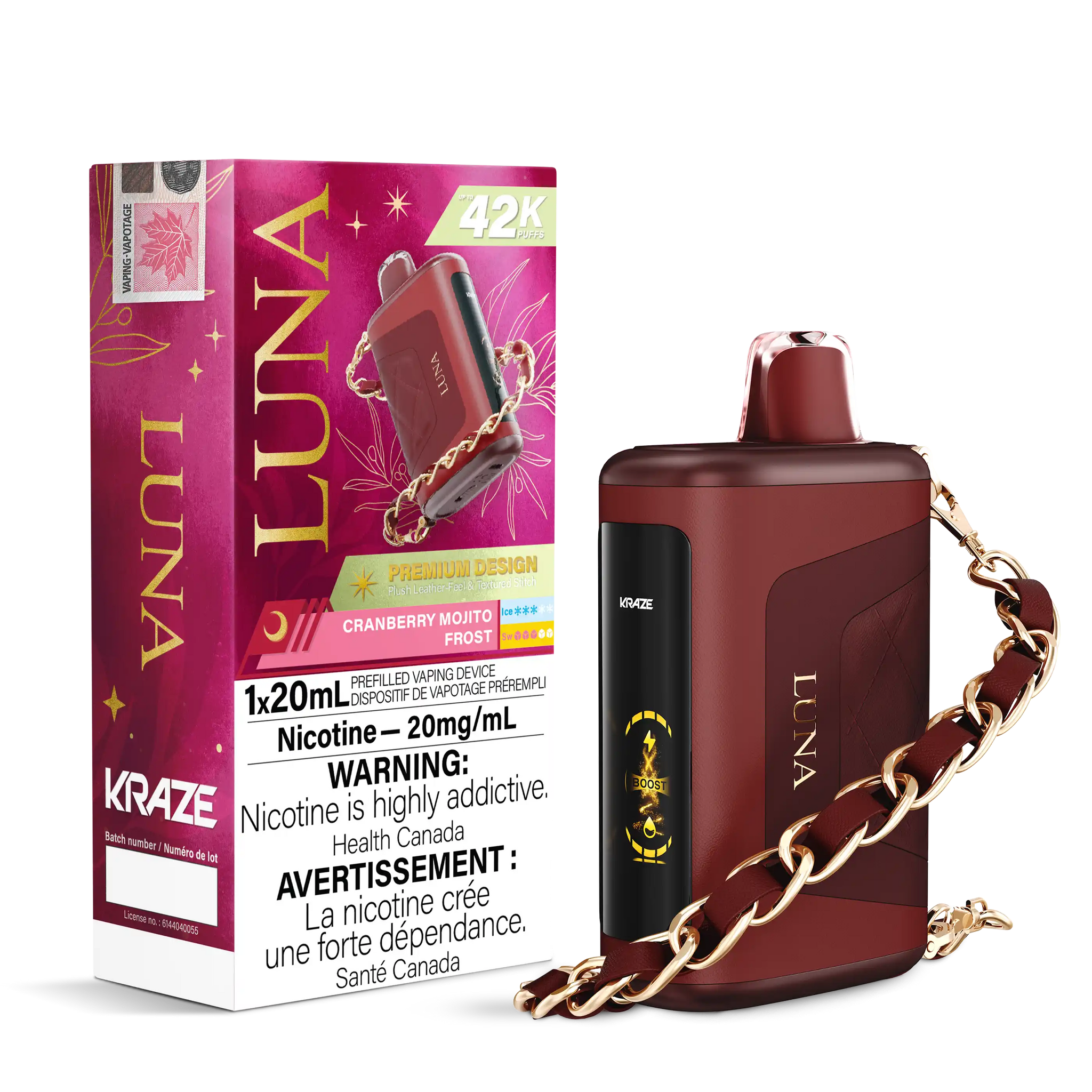 Cranberry Mojito Frost Kraze Luna - Disposable 42K