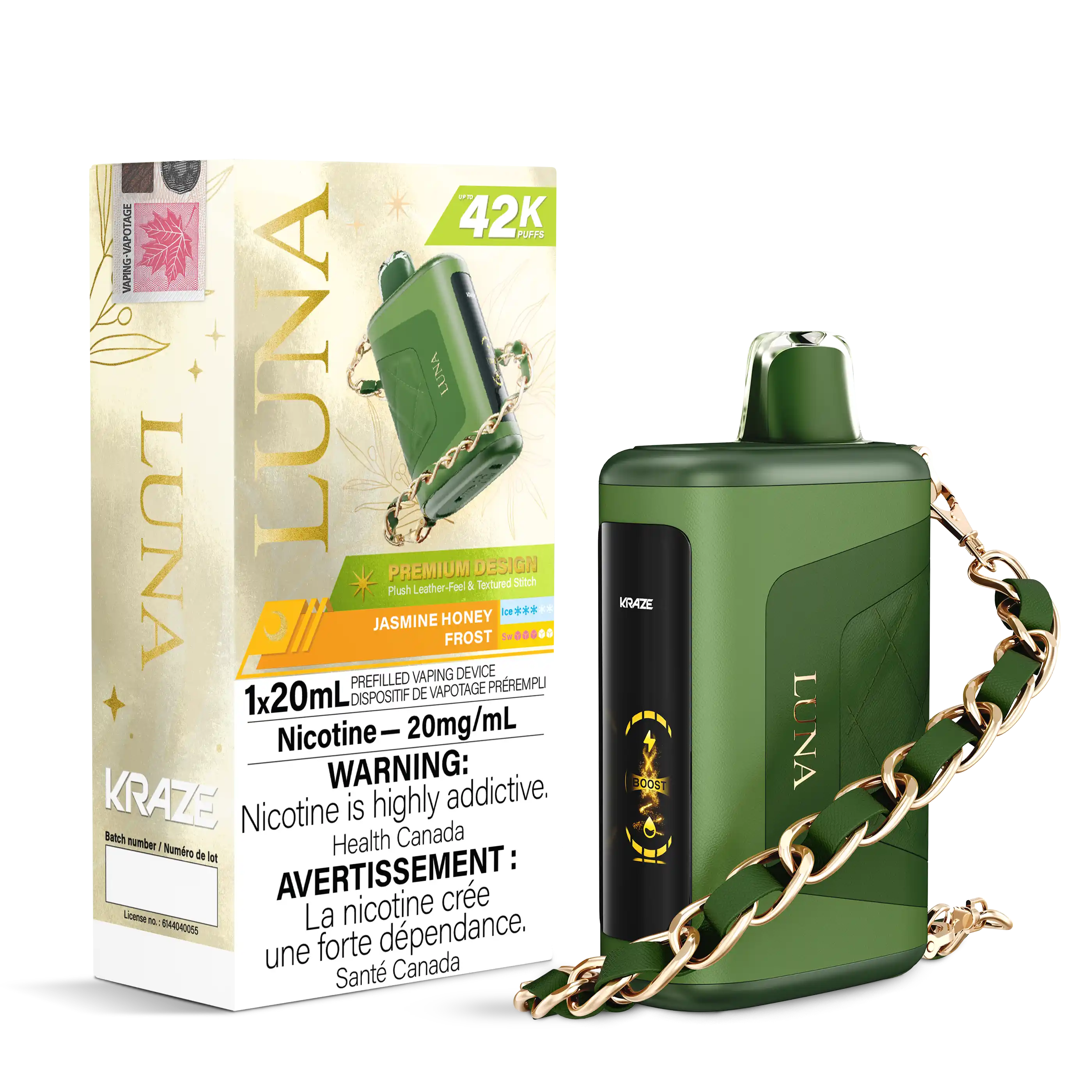 Jasmine Honey Frost Kraze Luna - Disposable 42K by KRAZE