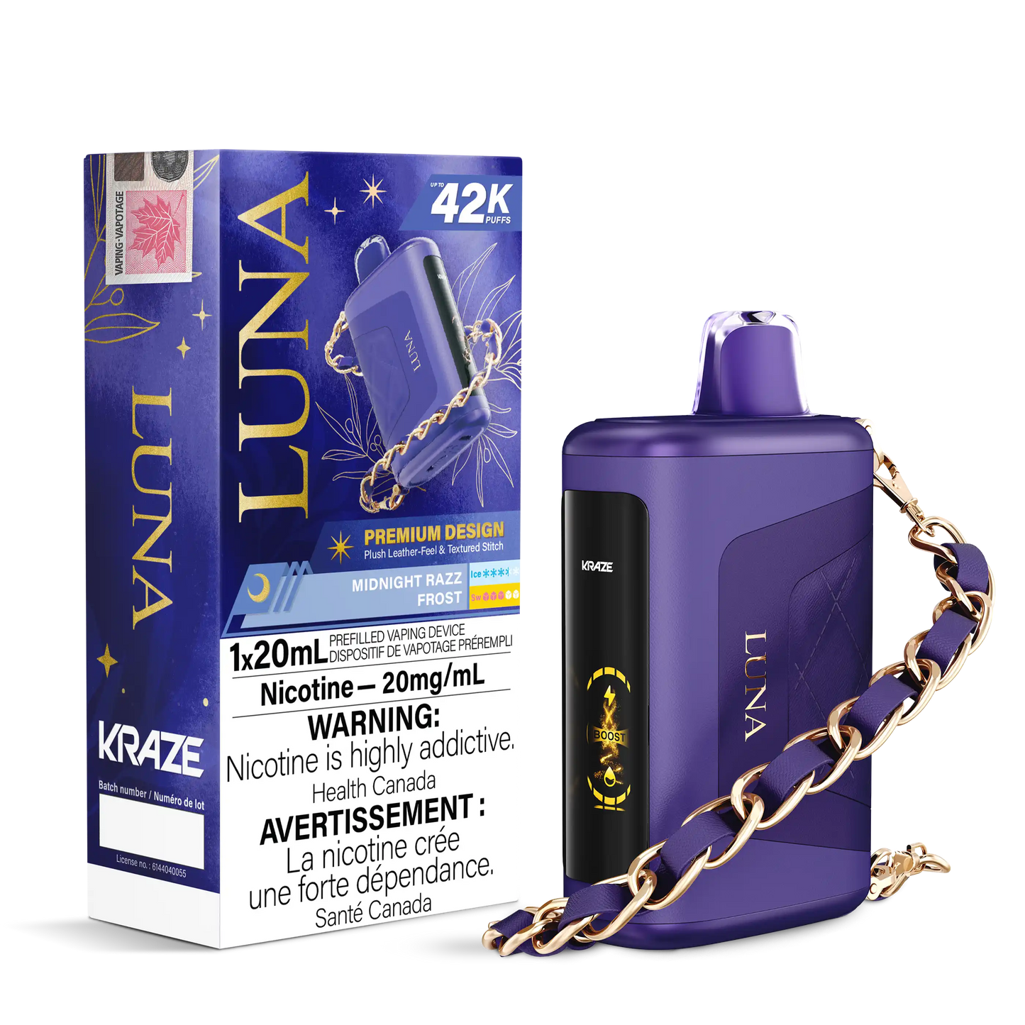 Midnight Razz Frost Kraze Luna - Disposable 42K