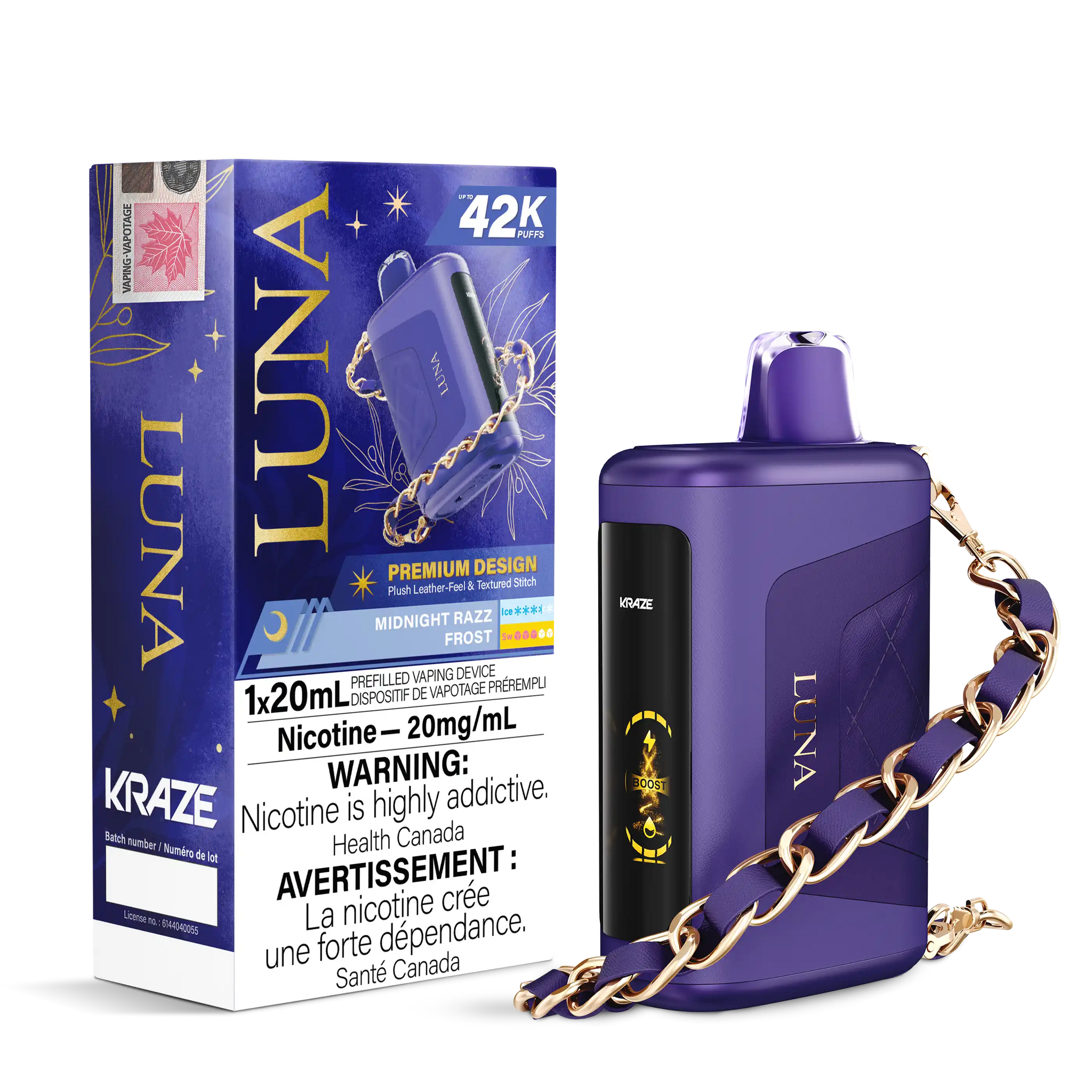 Midnight Razz Frost Kraze Luna - Disposable 42K