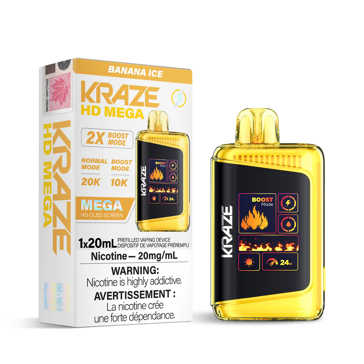 Banana Ice Kraze HD Mega - Disposable 20K