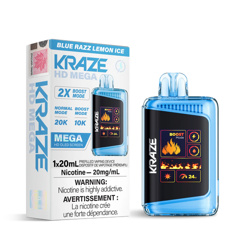 Blue Razz Lemon Ice Kraze HD Mega - Disposable 20K