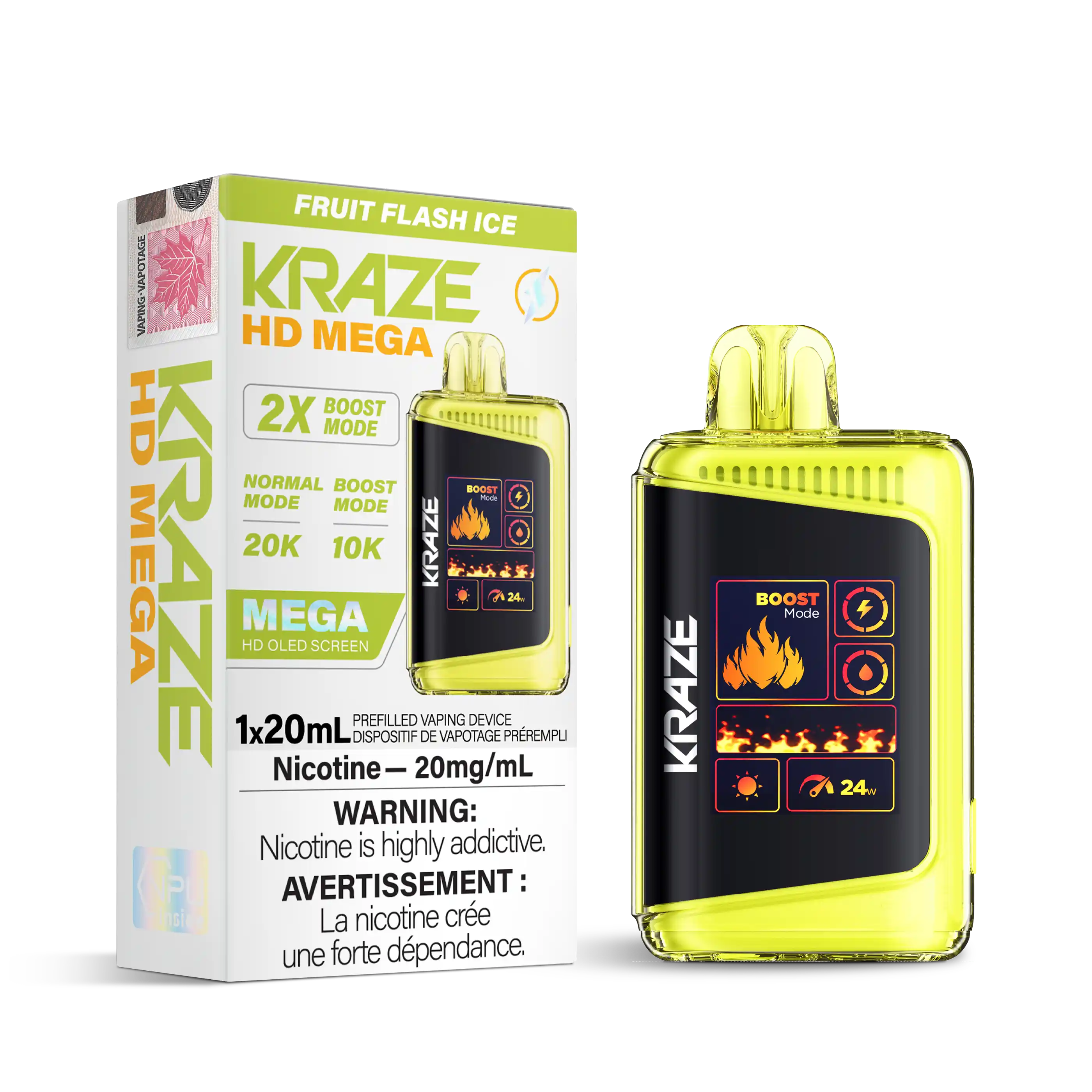Fruit Flash Ice Kraze HD Mega - Disposable 20K